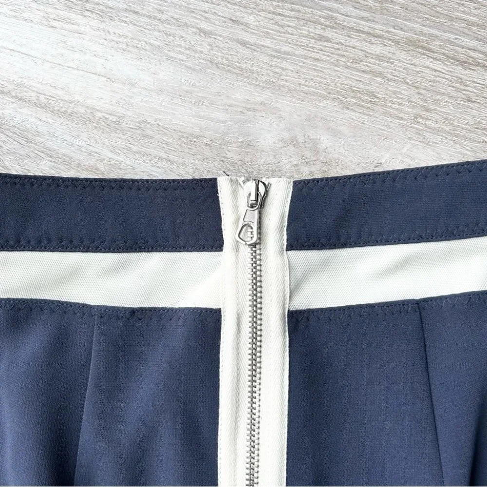 Rag & Bone Navy Ivory Contrasting Colour Midi Skirt - Picture 9 of 11
